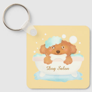 Dog Grooming Salon Key Ring
