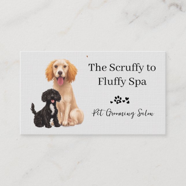 Dog Grooming Salon Pet Care  Business Card (Front)
