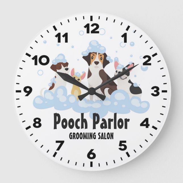 Dog Grooming Salon-Pet Groomer-Personalised Clock (Front)