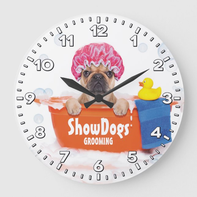 Dog Grooming Salon-Pet Groomer-Personalised Clock (Front)