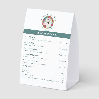 Dog Grooming Salon Price List Cute Maltese Logo