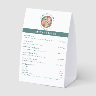 Dog Grooming Salon Price List Pretty Shih Tzu Logo