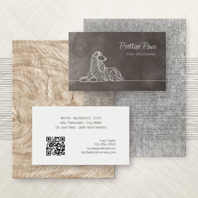 Dog Grooming Trainer Walking Sitting Business Card (Creator Uploaded)