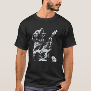 Dog Guitarist Guitar - Chesapeake Bay Retriever Da T-Shirt