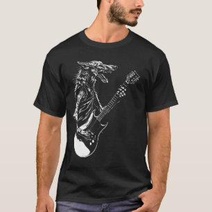 Dog Guitarist Guitar - Deerhound Dad Mum T-Shirt