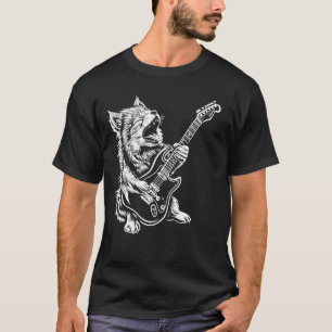 Dog Guitarist Guitar - Finnish Spit Dad Mum T-Shirt