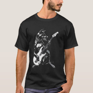 Dog Guitarist Guitar - German Pinscher Dad Mum T-Shirt