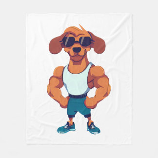 Dog Gym Fleece Blanket