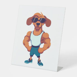 Dog Gym Pedestal Sign