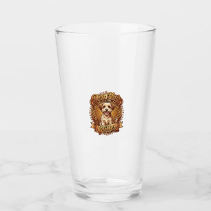 Dog Hair Is Glitter Fluffy Gold Ribbon_1 Glass
