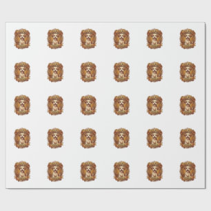 Dog Hair Is Glitter Fluffy Gold Ribbon_1 Wrapping Paper
