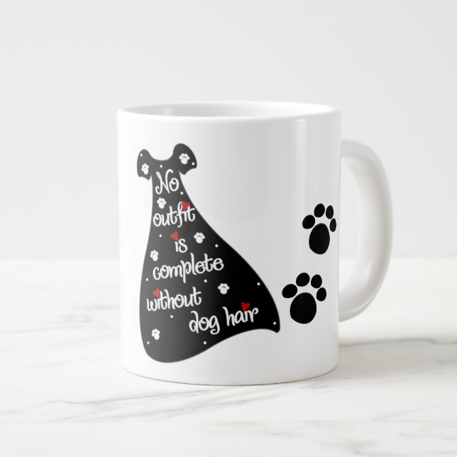 Dog Hair  - Jumbo Mug (Front Right)