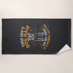 Dog Hair Pitbull Glitter Wearing Sunglasses Stars Beach Towel