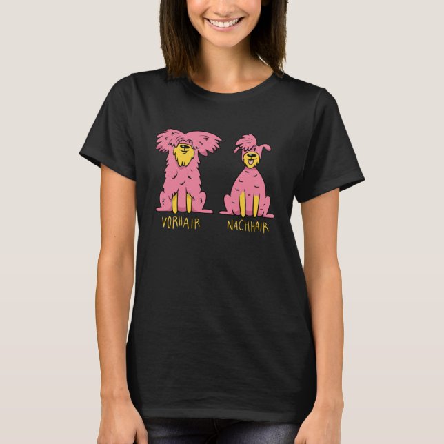 dog haircut hair barber groom T-Shirt (Front)