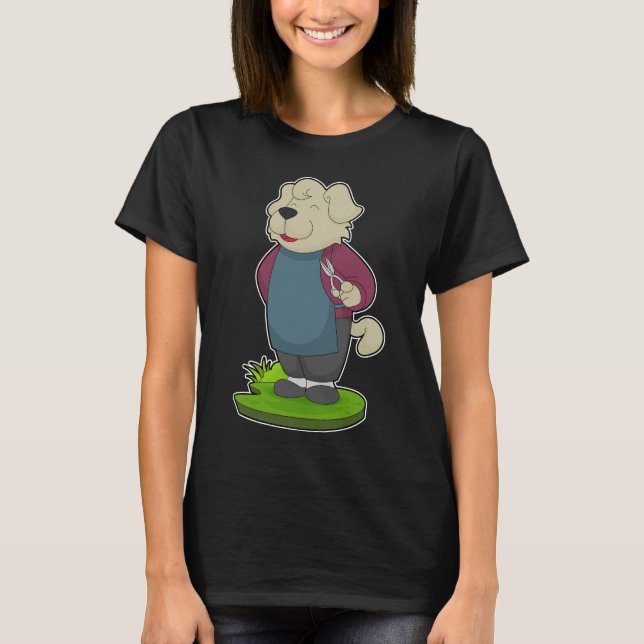 Dog Hairdresser Scissors T-Shirt (Front)