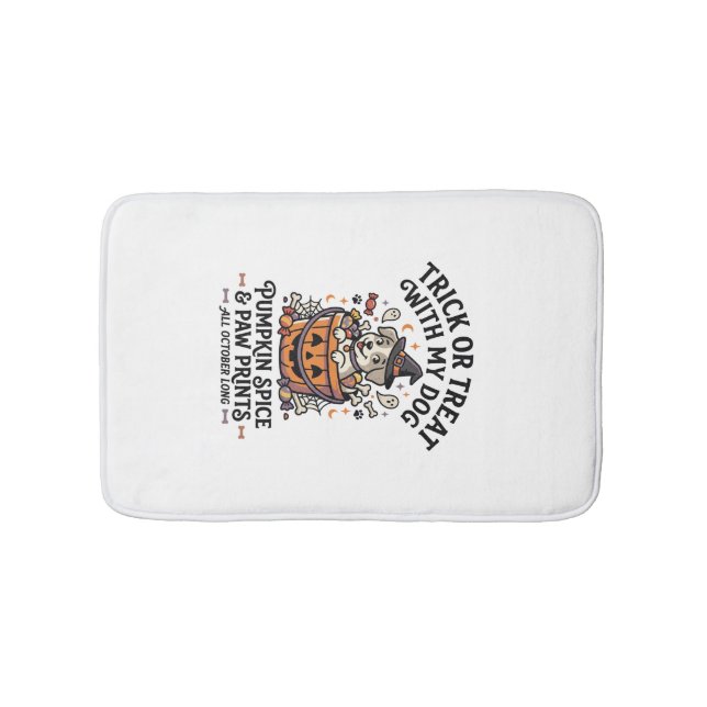 Dog Halloween Candy Night Bath Mat (Front)