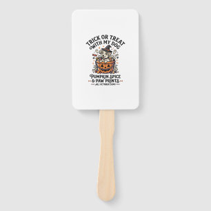 Dog Halloween Candy Night Hand Fan