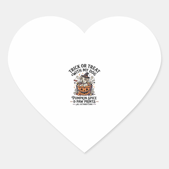 Dog Halloween Candy Night Heart Sticker (Front)