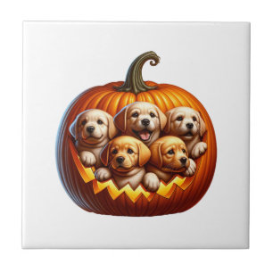 Dog Halloween Ceramic Tile