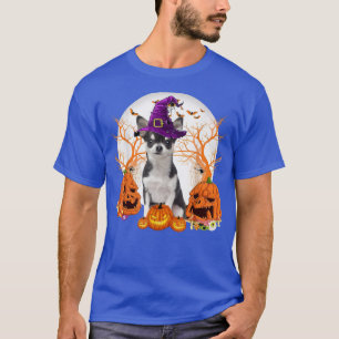 Dog Halloween Chihuahua Dog Jack O Lantern Pumpkin T-Shirt