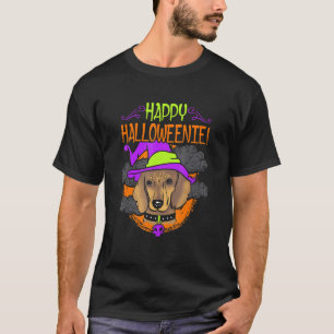 Dog Halloween Dachshund Hallow Weenie Wiener Dog T-Shirt