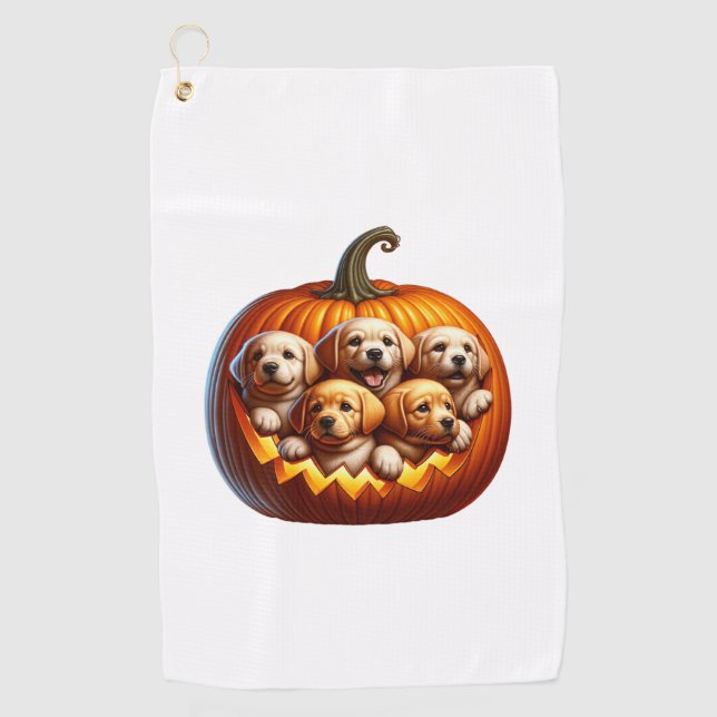 Dog Halloween Golf Towel (Front)