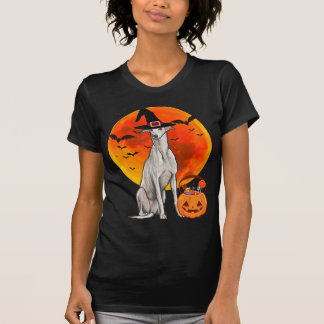 Dog Halloween Greyhound Jack Lantern Pumpkin T-Shirt
