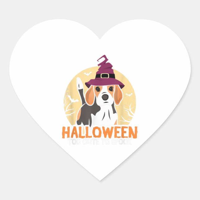 Dog Halloween             Heart Sticker (Front)