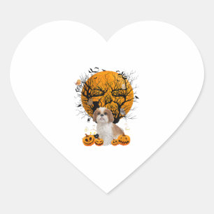 Dog Halloween Heart Sticker