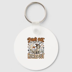 Dog Halloween Howl Party Key Ring