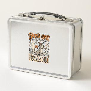 Dog Halloween Howl Party Metal Lunch Box
