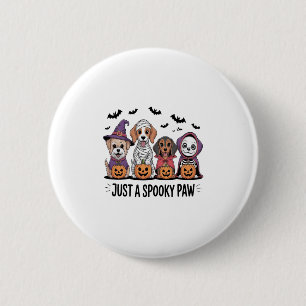 Dog Halloween Just a Spooky Paw 2 6 Cm Round Badge