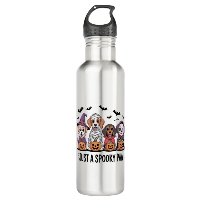 Dog Halloween Just a Spooky Paw 710 Ml Water Bottle (Front)
