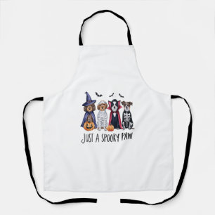 Dog Halloween Just a Spooky Paw Apron