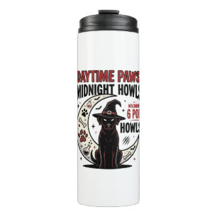 Dog Halloween Midnight Howls Thermal Tumbler