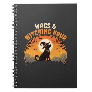 Dog Halloween Moonlight Notebook
