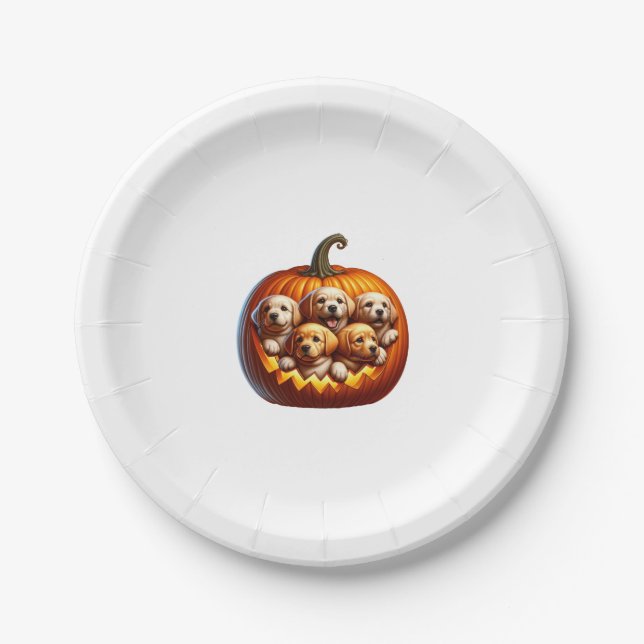 Dog Halloween Paper Plate (Front)