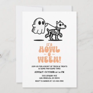 Dog Halloween Party Invite Dog Costume Party