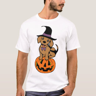 dog halloween pumpkin face T-Shirt