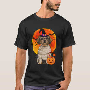 Dog Halloween Shih Tzu Jack O Lantern Pumpkin T-Shirt