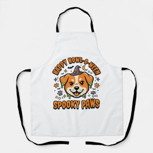 Dog Halloween Spooky Paws Apron