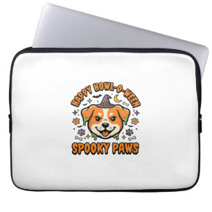 Dog Halloween Spooky Paws Laptop Sleeve