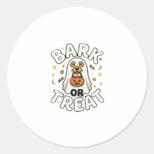Dog Halloween Treat Squad Classic Round Sticker