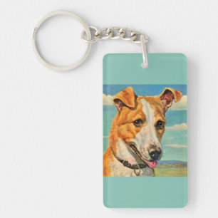 dog handsome dog key ring