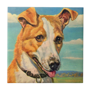 dog handsome dog tile