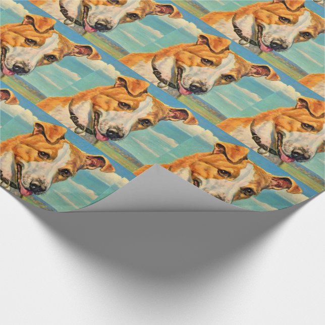 dog handsome dog wrapping paper (Corner)
