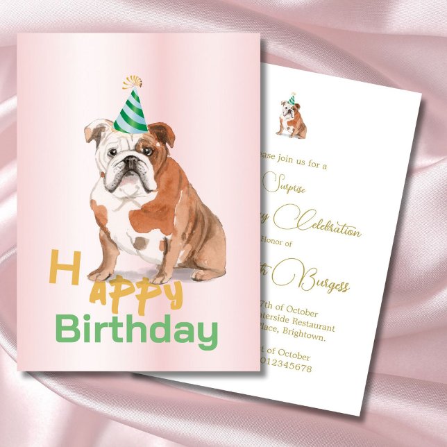  Dog Happy Birthday Party Invitation (Creator Uploaded)