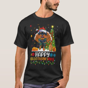 Dog Happy Brussels Griffon Dog Hellothanksmas T-Shirt