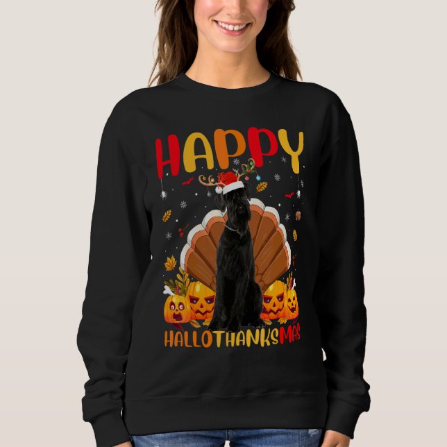 Dog   Happy Giant Schnauzer Dog Hellothanksmas Sweatshirt (Front)