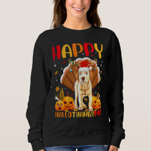 Dog Happy Labrador Retriever Dog Hellothanksmas Sweatshirt